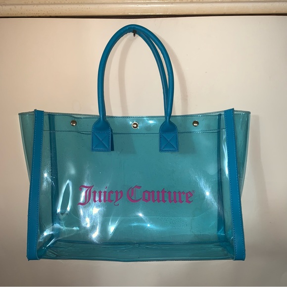 Juicy Couture Vinyl Transparent Blue Handbag - Picture 7 of 7